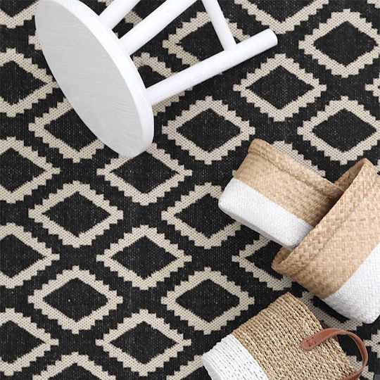 Royal Carpet Flox 3 Χαλί Ορθογώνιο Καλοκαιρινό Ψάθινο Black 67x140cm