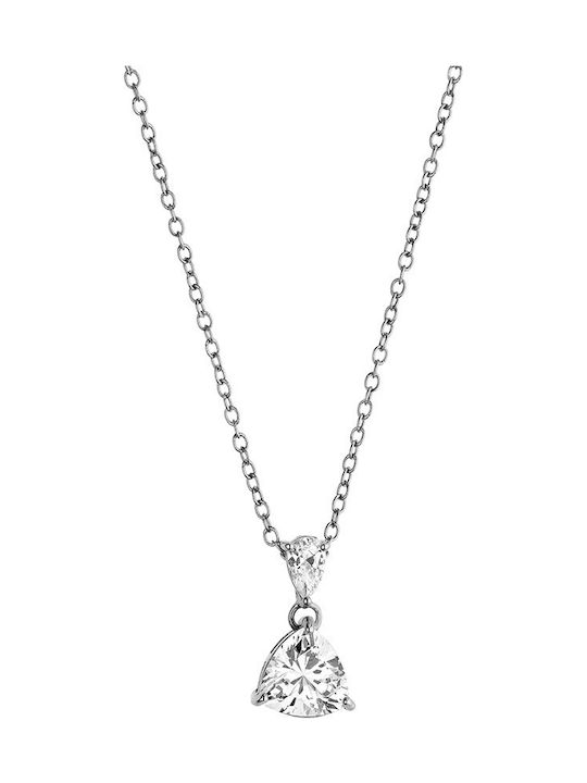 Vogue Necklace from Silver with Zircon