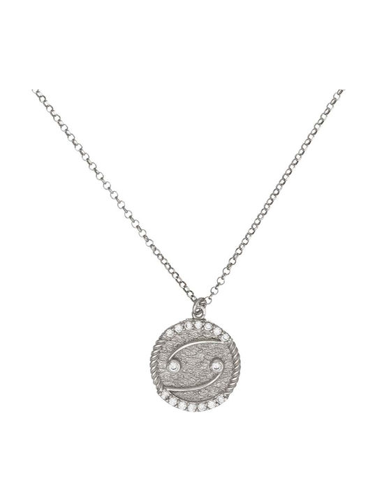 Excite-Fashion Necklace Zodiac Sign from Silver with Zircon