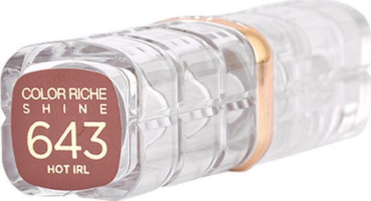 L'Oreal Paris Color Riche Plump and Shine Κραγιόν 643 Hot 4.8gr