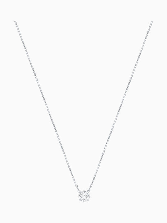Swarovski Attract Round Κολιέ Μονόπετρο