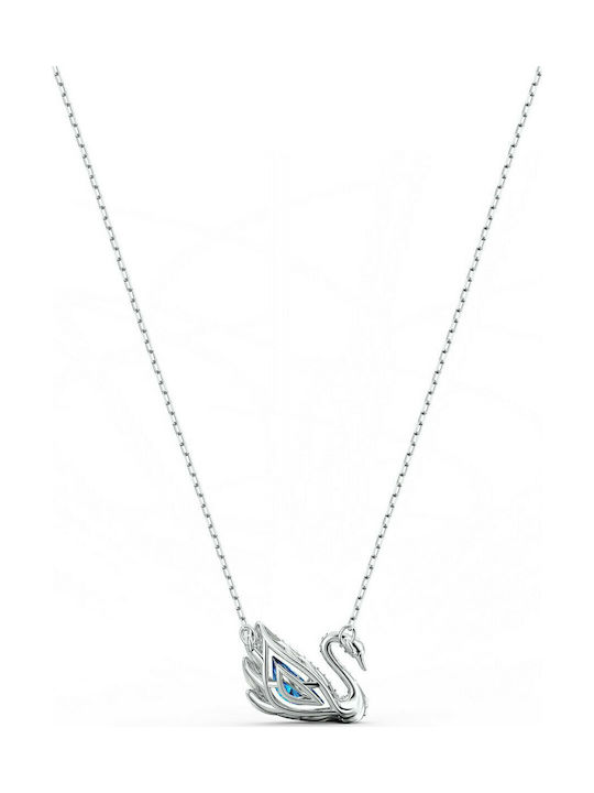 Swarovski Dancing Swan Necklace Blue