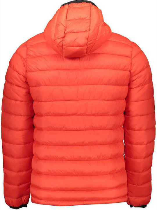 Sergio Tacchini 103-10014 Men's Winter Puffer Jacket Light Red Arancio