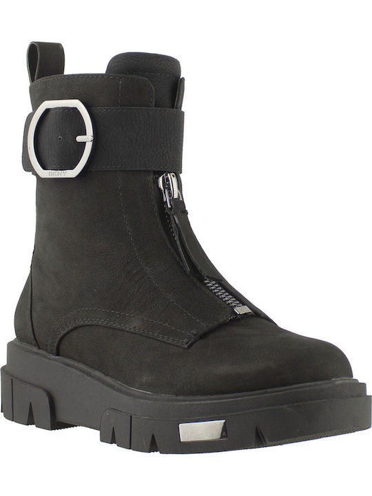 Laina Leather Women's Ankle Boots Platform Black