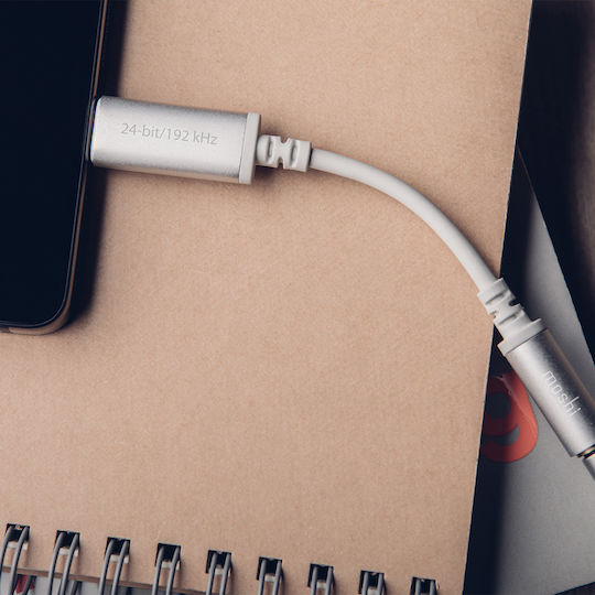 Moshi Μετατροπέας USB-C male σε 3.5mm female Ασημί 1τμχ