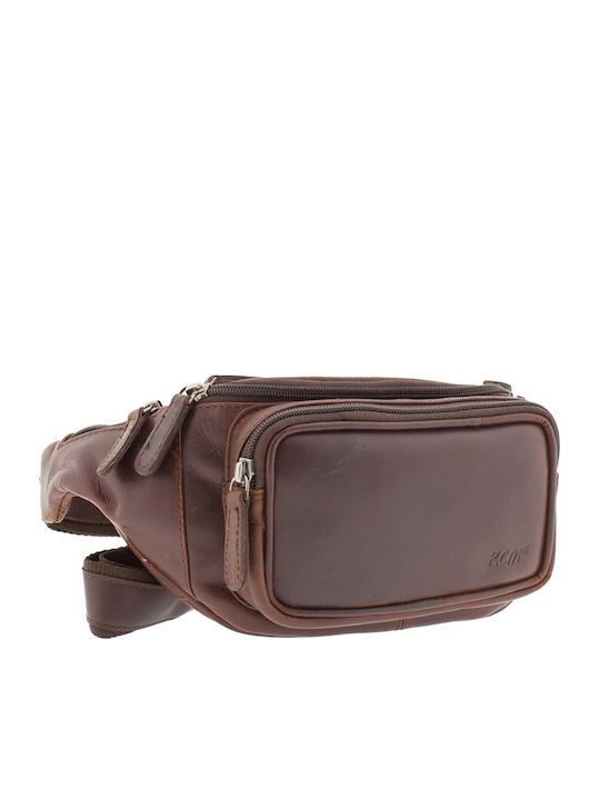 Leather Waist Bag Brown