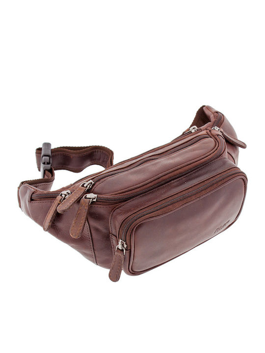 Leather Waist Bag Brown