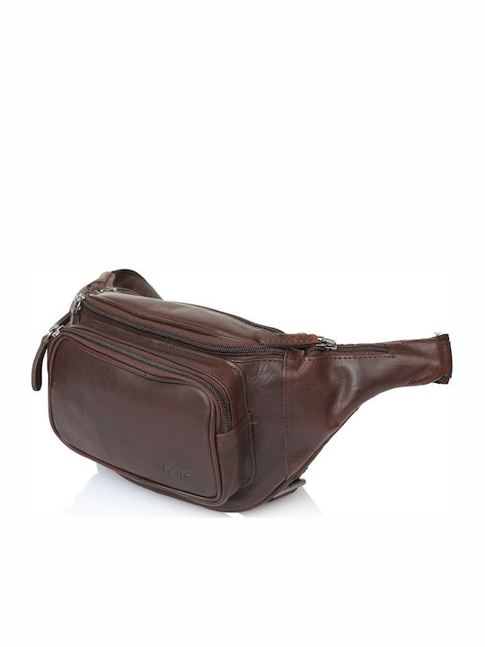 Leather Waist Bag Brown