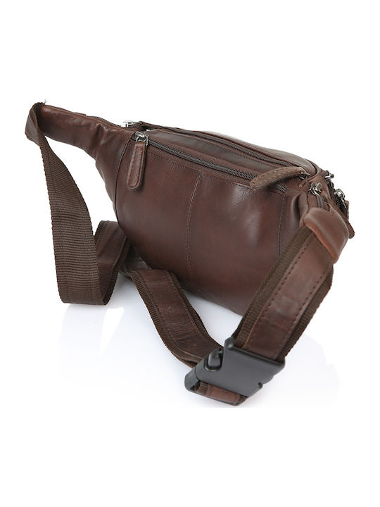 Leather Waist Bag Brown