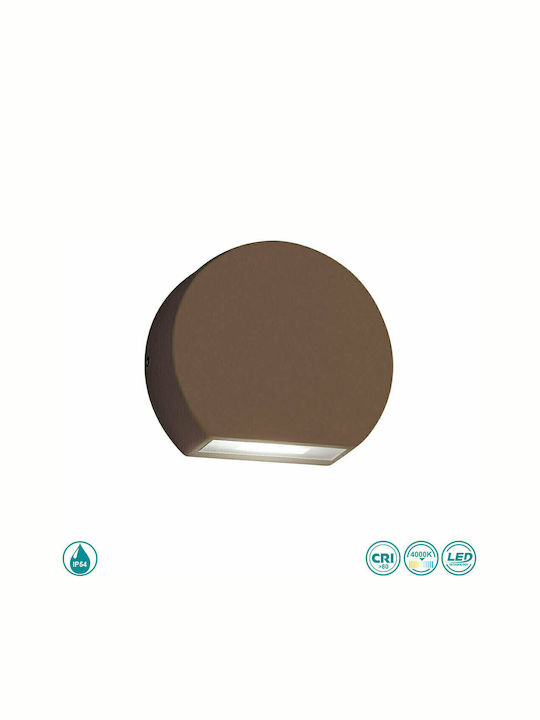 Gea Luce Wall-Mounted Outdoor Spot Light LED IP54 5W with Natural White Light