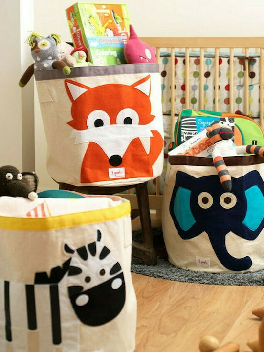 3 Sprouts Kids Fabric Toy Storage Basket Storage Bin Gray 43x43x45cm