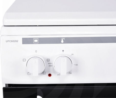 United Herd 72Es mit Emailkochfeldern B60cm. White