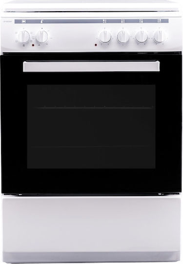 United Aragaz 65lt cu Plite Emailate L60cm. White