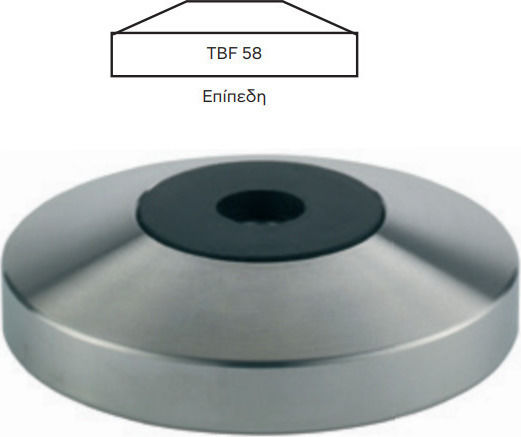 Belogia TBF 280 Tamper Base with Flat Surface 58mm in Silver Color