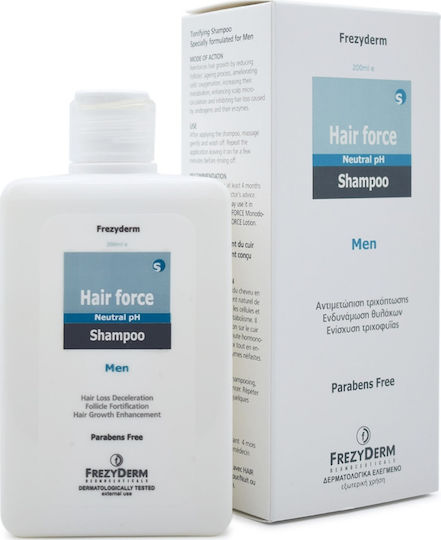 Frezyderm Hair Force Men Σαμπουάν κατά της Τριχόπτωσης για Όλους τους Τύπους Μαλλιών 200ml