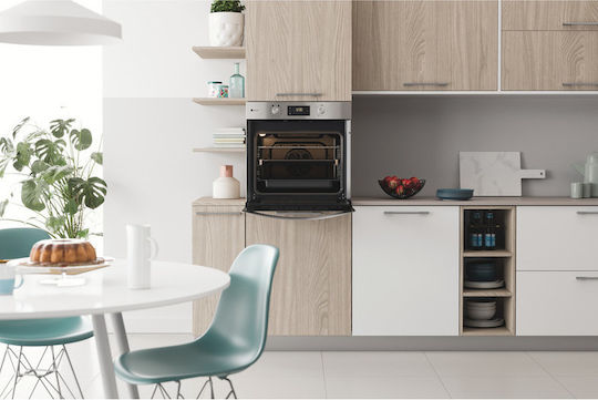 Indesit Φούρνος άνω Πάγκου 71lt Π59.5εκ. Inox