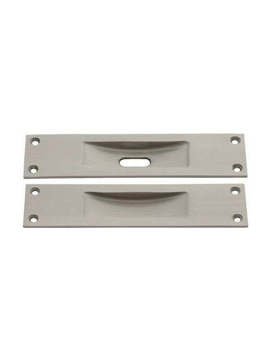 Zogometal Νίκελ Ματ Recessed Door Flush Handle 230 158mm