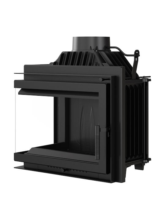 Kratki Simple M S L BS Kaminofen Kassette Holz 8kW Linke Ecke mit einer zu öffnenden Tür