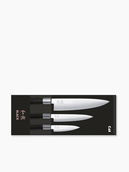 Kai Wasabi Black Σετ Μαχαίρια από Ανοξείδωτο Ατσάλι 3τμχ