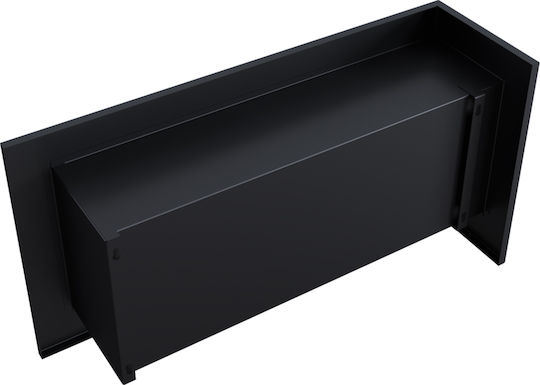 Kratki Delta L 900 Tuv Indoor Wall Mounted Bioethanol Fireplace Black 90x28x48cm