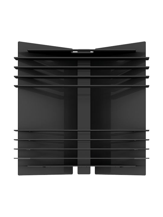 Kratki Kamin Draußen Metallisch Schwarz 58x58x32.5cm