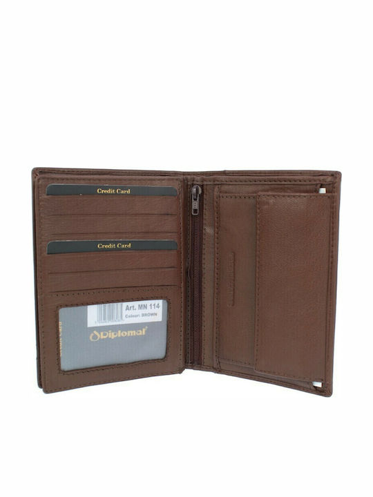 Leather Men's Wallet Classic Brown