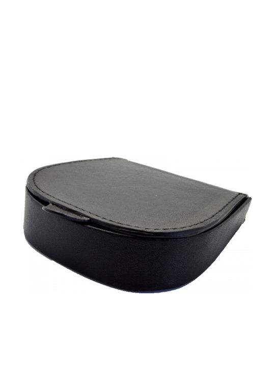 Leather Men's Coin Wallet with RFID Black