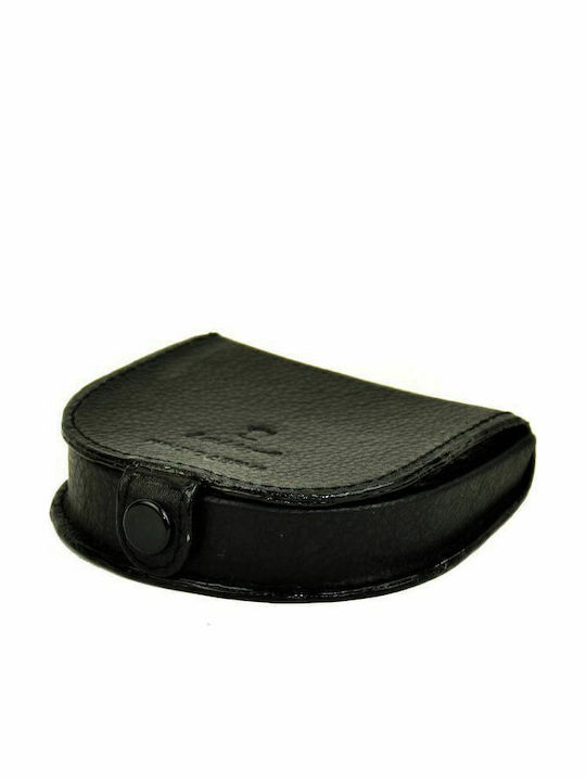 Leather Men's Coin Wallet with RFID Black