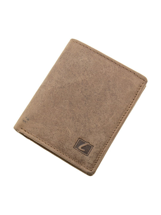 Leather Men's Wallet with RFID Beige