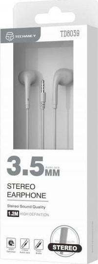 Techancy TF20062 Handsfree cu două căști cu mufă 3.5mm Gri