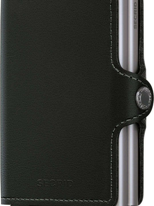Twinwallet Men's Wallet Cards with RFID and Slide Mechanism Black
