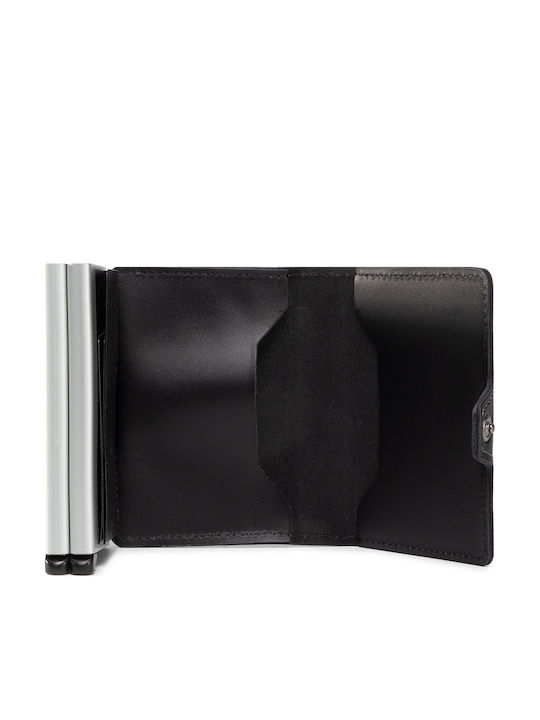 Twinwallet Men's Wallet Cards with RFID and Slide Mechanism Black