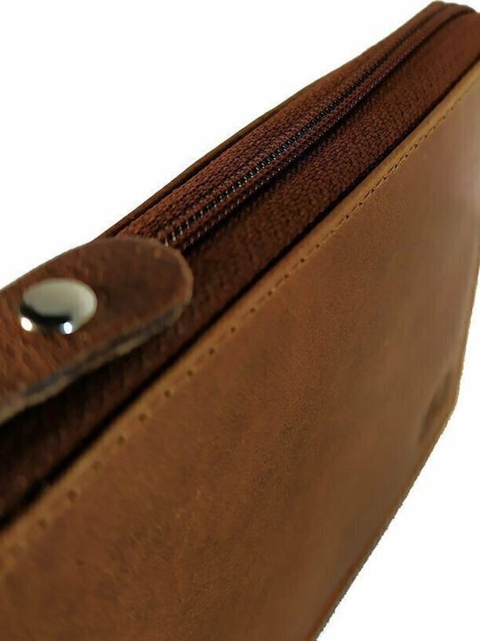 Leather Men's Wallet Classic with RFID Cognac
