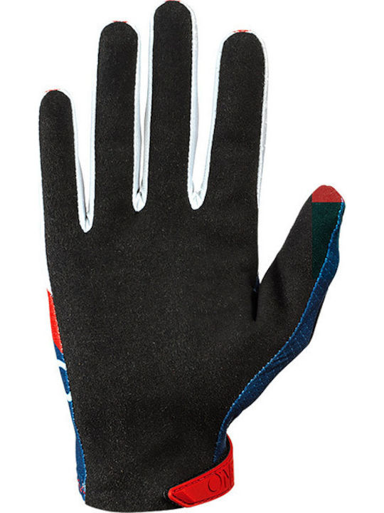 O'neal Matrix Stacked Motocross Gloves Wasserdicht Blue/Red