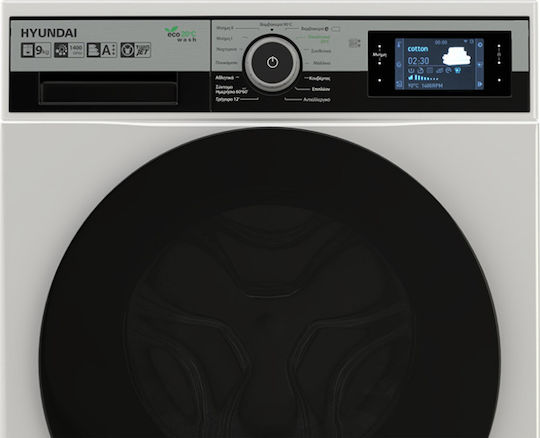 Hyundai Πλυντήριο Ρούχων 9kg 1400 Στροφών