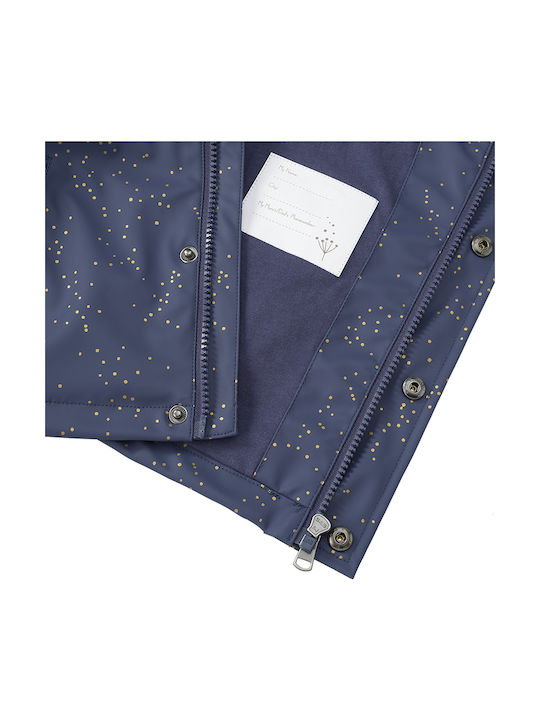 Waterproof Kids' Casual Jacket Short with Hood Navy Blue