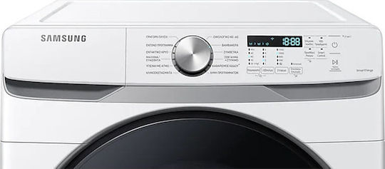 Samsung Πλυντήριο Ρούχων 18kg με Τεχνολογία Ατμού 1100 Στροφών Ecobubble WF18T8000GW/LV