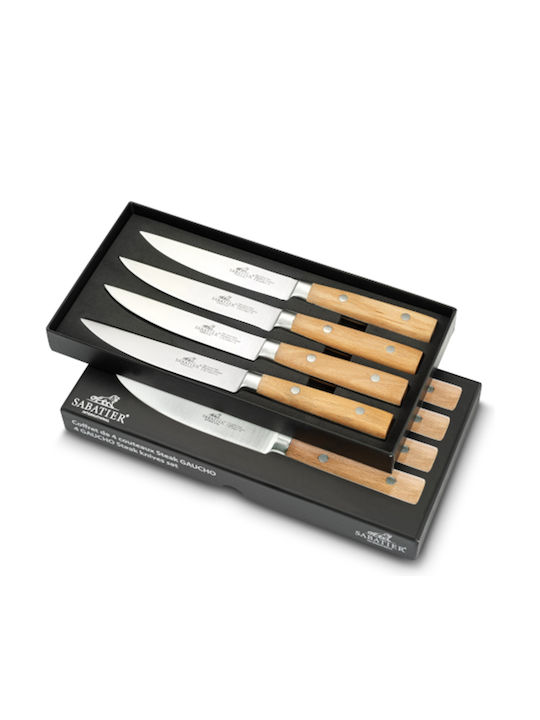 Sabatier Beechwood Cuțite Friptură din Oțel Inoxidabil 13cm 4buc