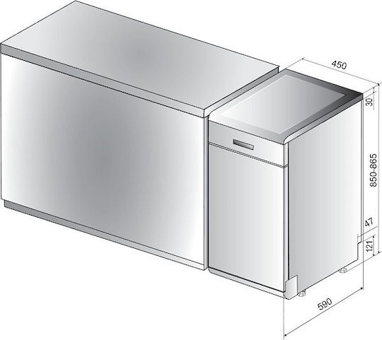 Whirlpool за 10 комплекта Ш45xВ85см. Inox