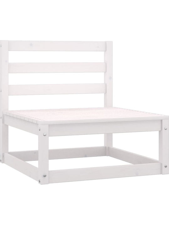 Three-Seater Outdoor Wooden Sofa With Cushions 70x70x67cm