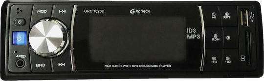 GRC Tech Sistem Audio Auto 1DIN (Bluetooth/USB) cu Panou detașabil