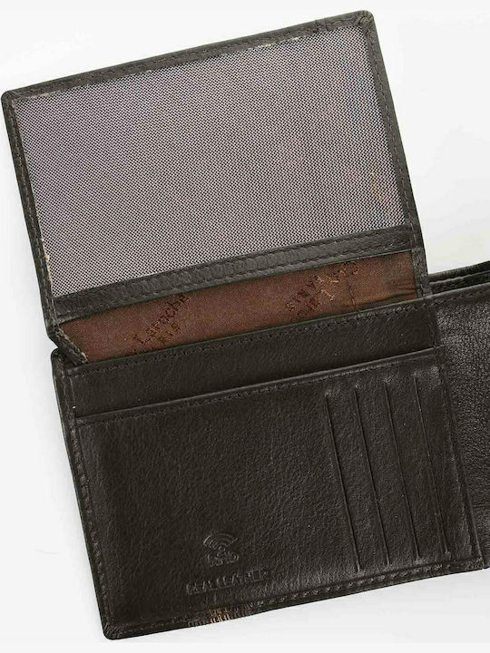 Leather Men's Wallet Classic with RFID Brown