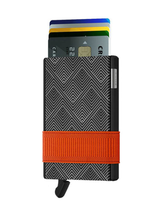 Cardslide Men's Card Wallet with RFID και Slide Mechanism Gray