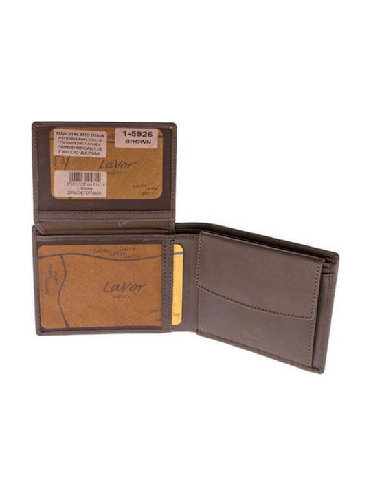 Leather Men's Wallet with RFID Brown