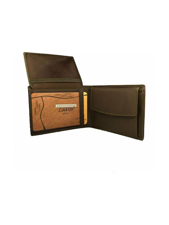 Leather Men's Wallet with RFID Brown