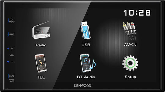 Kenwood Ηχοσύστημα Αυτοκινήτου 2DIN (Bluetooth/USB) με Οθόνη Αφής 6.8"