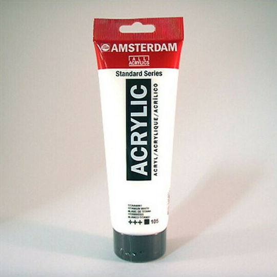 Royal Talens Amsterdam All Acrylics Standard Acrylic Paint Set Titanium White 105 250ml 1pcs