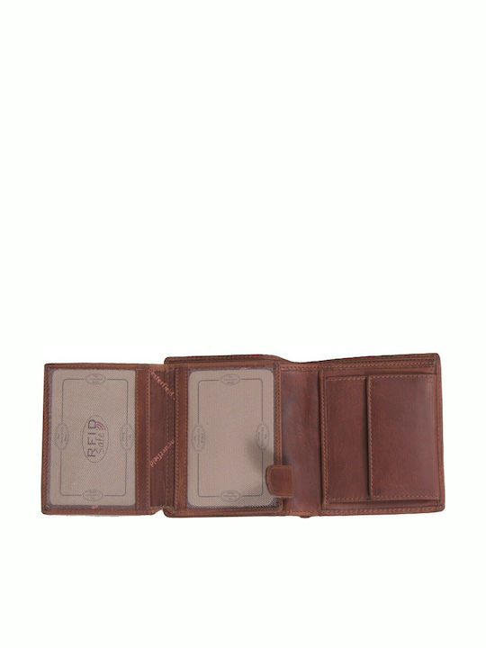 Leather Men's Wallet Classic Tabac Brown