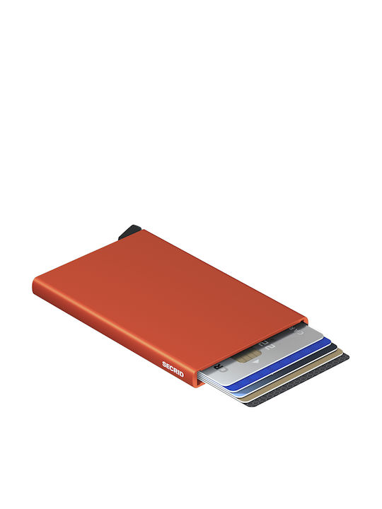 Cardprotector Ανδρικό Πορτοφόλι Καρτών με RFID και Μηχανισμό Slide Πορτοκαλί