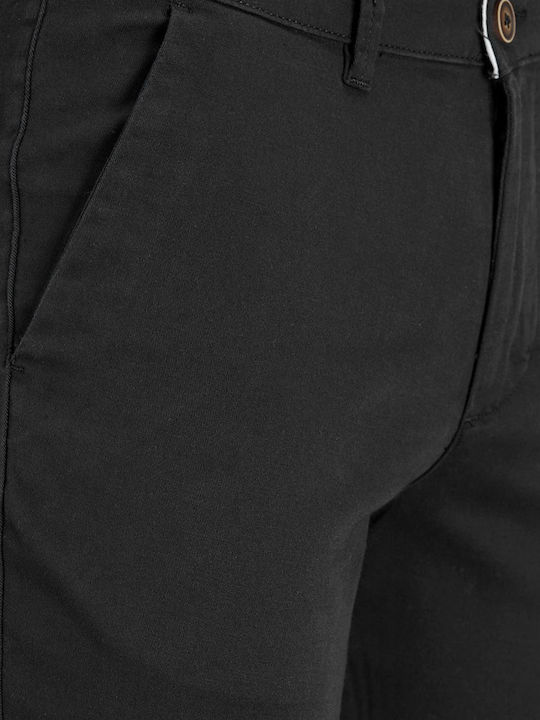 Marco Trousers Chino Elastic in Slim Fit Black